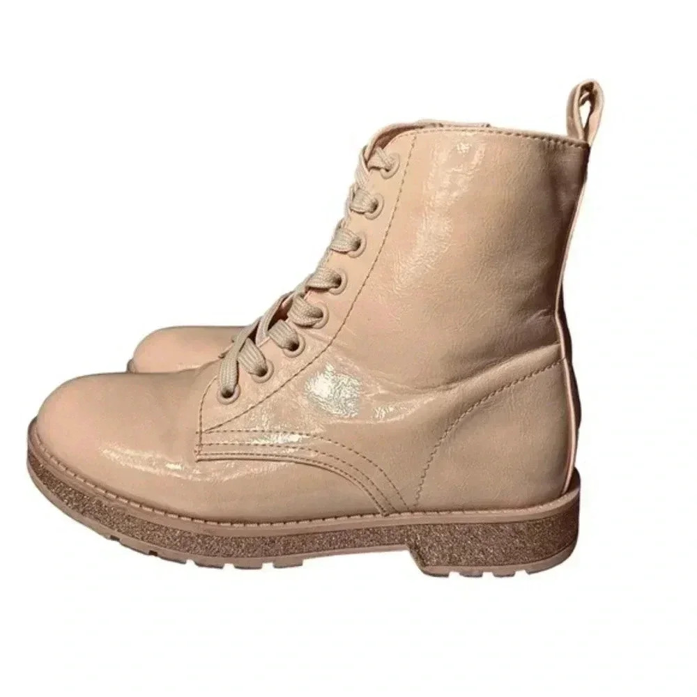 MIA Girl Glitter Sole Ankle Boot Faux Leather